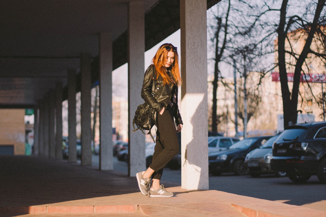 Photo black biker jacket